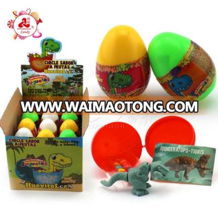 Dinosaur Egg Toy Candy & Bubble Gum In Egg